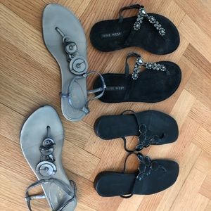 A trio of sandals